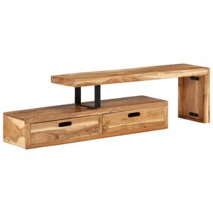 vidaXL Comodă TV (118-200) x 30 x 40 cm, lemn masiv de acacia