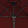 vidaXL Umbrelă de grădină, st&acirc;lp din oțel, roșu bordo, 250x250x230 cm
