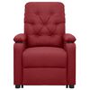 vidaXL Fotoliu de masaj cu ridicare, roșu vin, material textil