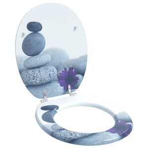 vidaXL Capacul de toaletă Gri 44 x 38 cm Placă MDF