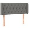 vidaXL Tăblie de pat cu aripioare gri &icirc;nchis 103x16x78/88 cm textil