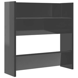 vidaXL Pantofar de perete, gri extralucios, 60x18x60 cm, PAL