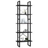 vidaXL Bibliotecă cu 5 rafturi, negru, 60x30x175 cm, lemn prelucrat