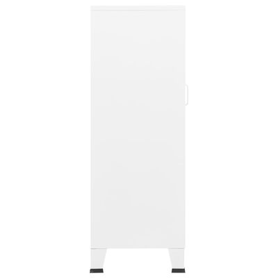 vidaXL Dulap industrial de depozitare, alb, 70x40x115 cm, metal