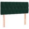 vidaXL Pat box spring cu saltea, verde &icirc;nchis, 100x200 cm, catifea