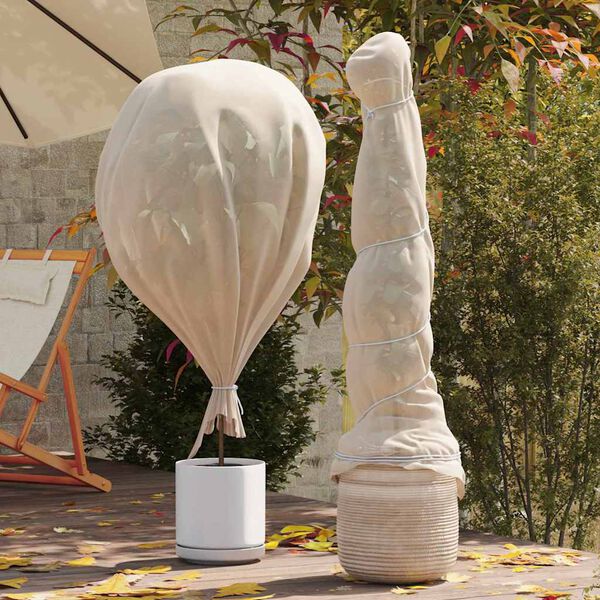 vidaXL Fleece de Protecție pentru Plante &icirc;mpotriva &Icirc;nghețului Bej