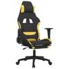 vidaXL Scaun de gaming cu suport picioare, negru și galben, textil