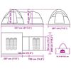 vidaXL Cort de camping pentru 5 persoane, verde, impermeabil