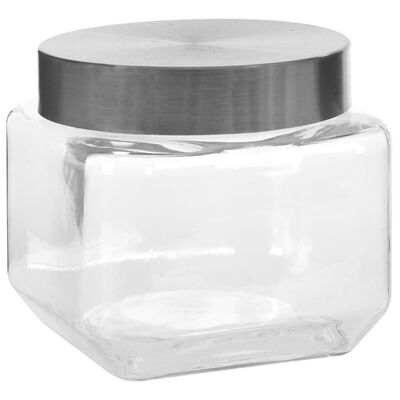 vidaXL Borcane de depozitare, capac argintiu, 6 buc., 800/1200/1700 ml