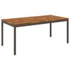 vidaXL Masă de cină pentru grădină Natural și Cafea 147 x 88,5 x 75 cm