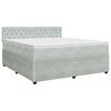 vidaXL Pat boxspring cu saltea Gri deschis 160 x 200 cm Catifea