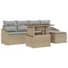 vidaXL Set de canapele pentru grădină 6 buc. Beige și gri deschis