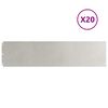vidaXL Borduri de gazon 20 buc 25x103 cm Oțel inoxidabil