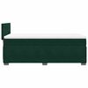 vidaXL Pat box spring cu saltea, verde &icirc;nchis, 100x200 cm, catifea