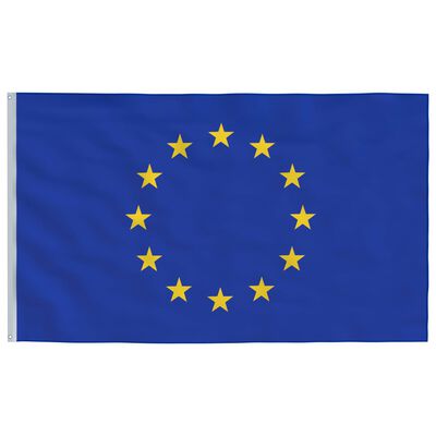 vidaXL Steag Europa și stâlp din aluminiu, 4 m