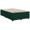 vidaXL Pat box spring cu saltea, verde &icirc;nchis, 120x190 cm, catifea