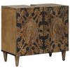 vidaXL Dulap pentru Chiuveta de Baie cu ușă Maro 62 x 33 x 58 cm