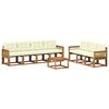 vidaXL Set de canapele de exterior 8 buc. Natural și Crem