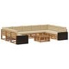 vidaXL Set de canapele de exterior 10 buc. Natural și Bej