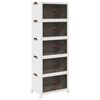vidaXL Cutie de depozitare stivuită cu roți 5 niveluri 75L 64x40x179cm