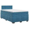 vidaXL Pat boxspring cu saltea Albastru &icirc;nchis 120 x 200 cm Catifea