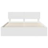 vidaXL Cadru de pat cu headboard Alb 200 x 200 cm Lemn de pin masiv