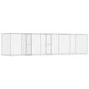 vidaXL Cușcă pentru c&acirc;ine Argintiu 800 x 200 x 200 cm Oțel Galvanizat