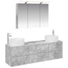 vidaXL Set de mobilier pentru baie 4 buc. Gri Beton