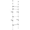 vidaXL Sistem de șifonier telescopic cu rafturi, aluminiu