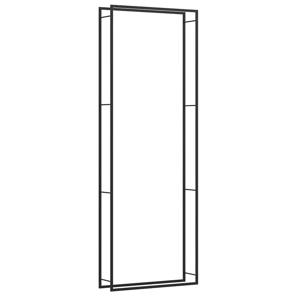 vidaXL Suport pentru lemne de foc, negru mat, 110x28x312 cm, oțel