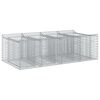 vidaXL Pat ridicat din gabion 2 buc. 200 x 100 x 60 cm Oțel Galvanizat