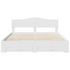 vidaXL Cadru de pat cu headboard Alb 180 x 200 cm Lemn compozit