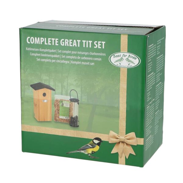 Esschert Design Set complet de hrănire pentru pițigoiul mare