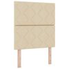 vidaXL Cadru de pat cu headboard Crem 80 x 200 cm țesătură