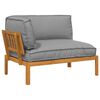 vidaXL Set de canapea Simplu Gri 133 x 92 x 69 cm Lemn Solid de Acacia