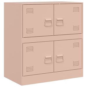 vidaXL Bufeta Roz 67x39x73 cm oțel