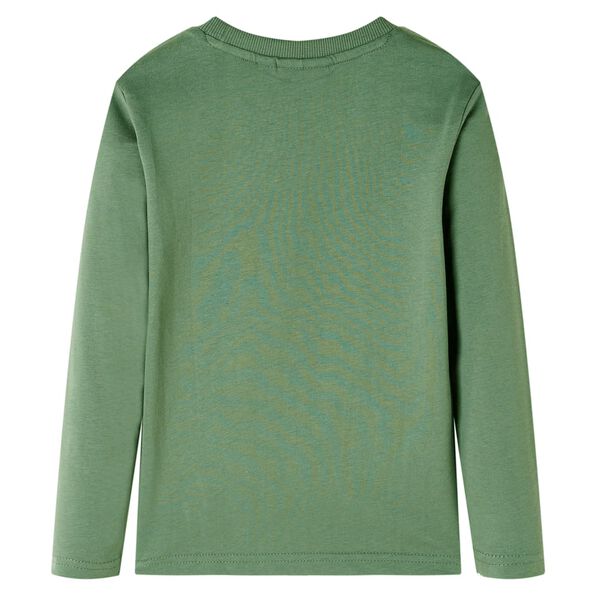 Tricou de copii cu m&acirc;neci lungi, kaki deschis, 116