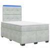 vidaXL Pat boxspring cu saltea Gri deschis 120 x 200 cm Catifea