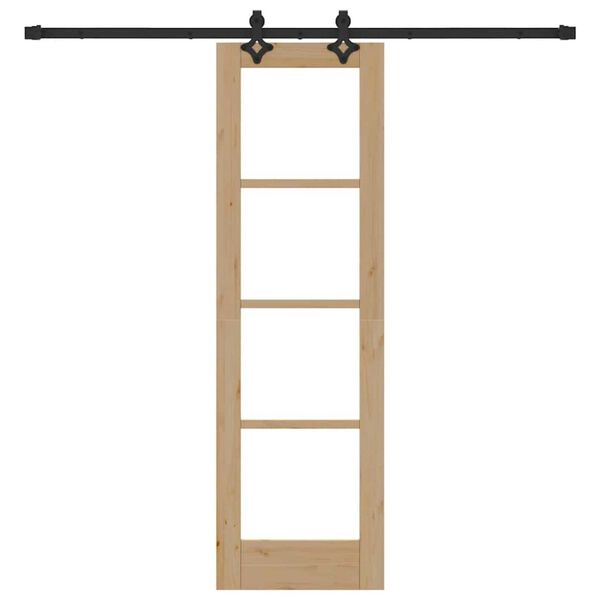 vidaXL Ușă glisantă ORKDAL Natural și Negru 61 x 198,5 cm