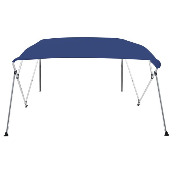 vidaXL Parasolar barcă Bimini cu 4 arcuri, albastru, 243x210x137 cm
