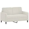 vidaXL Canapea cu 2 locuri, crem, 120 cm, catifea