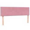 vidaXL Pat box spring cu saltea, roz, 160x210 cm, catifea