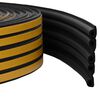 vidaXL Banda adeziva pentru feronerie Negru 9 x 6 mm 100 m Spumă EPDM