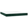 vidaXL Pat box spring cu saltea, verde &icirc;nchis, 180x200 cm, catifea