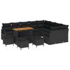 vidaXL Set de canapele pentru grădină cu pernă cu pernă 13 pcs Negru