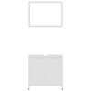 vidaXL Set mobilier de baie, 3 piese, alb, lemn prelucrat