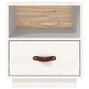 vidaXL Noptiere, 2 buc., alb, 40x34x45 cm, lemn masiv de pin
