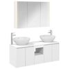 vidaXL Set dulap baie 4 buc. Alb Lemn prelucrat
