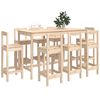 vidaXL Set mobilier de bar, 9 piese, lemn masiv de pin