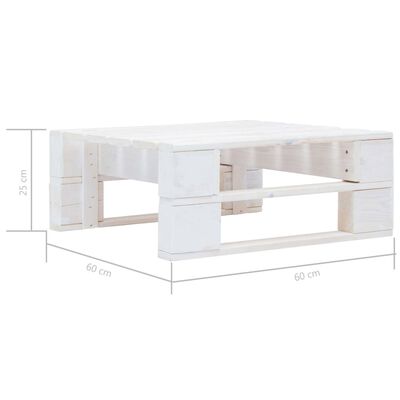 vidaXL Set mobilier din paleți cu perne, 6 piese, alb, lemn pin tratat